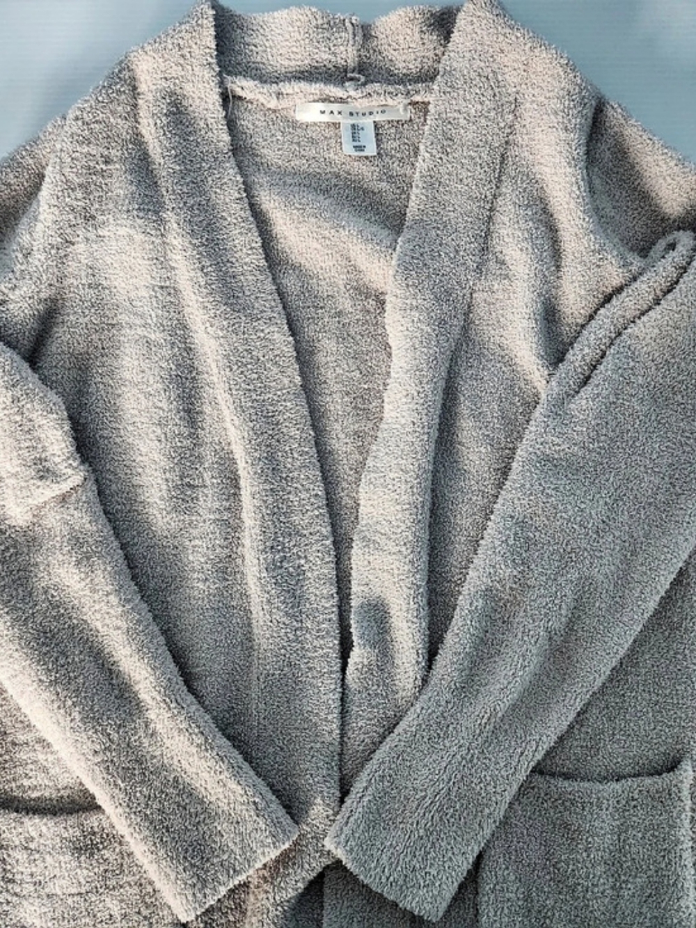 Max Studio Open Front Cardigan in Blush Size Large